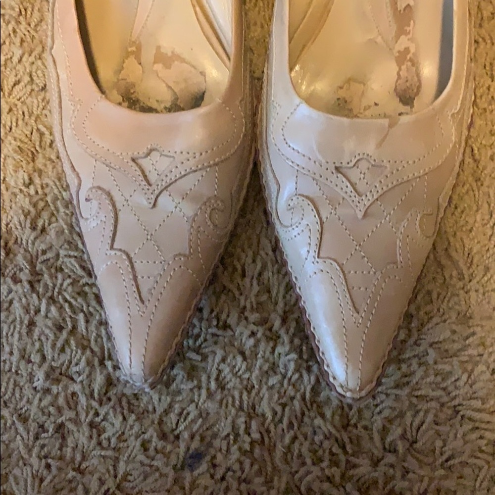 Western inspired  leather mule slides